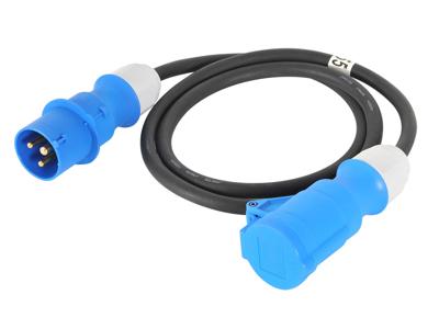 AS Schwabe 61489 Stroom Verlengkabel 16 A Zwart/blauw 1.5 m H07RN-F 3G 2,5 mm²