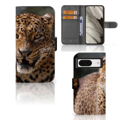 Google Pixel 8 | Telefoonhoesje | Met pasjeshouder | Luipaard