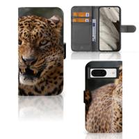 Google Pixel 8 | Telefoonhoesje | Met pasjeshouder | Luipaard - thumbnail