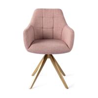 Jesper Home Draaibare Eetkamerstoel 'Noto' Turn Gold, kleur Vintage Rose - thumbnail