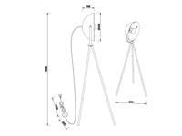 Trio Tripod vloerlampChewy - R40181032 - thumbnail