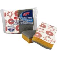 Multy Schuursponsen Medium Hydrocel 2 Stuks Geel/Grijs - thumbnail