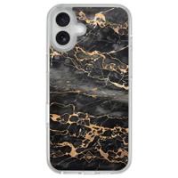 iPhone 16 hybride hoesje - Marmer grijs brons - thumbnail