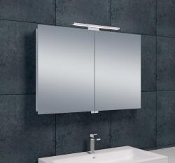 Spiegelkast Wiesbaden met Led Verlichting 90x60 Aluminium Spiegelkast Wiesbaden met Led Verlichting 90x60 Aluminium