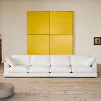 Kave Home 6-zits Bank 'Gala' Chenille 390cm, kleur Wit - thumbnail