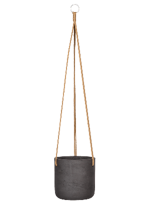 Rough Eco-line hangende bloempot M 18x18 cm Charlie zwart Rough Eco-line hangende bloempot M 18x18 cm Charlie zwart