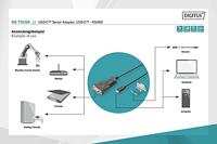 DIGITUS USB naar seriële adapter - RS485 converter - USB 2.0 Type-C naar DSUB 9M - FTDI FT232RL chipset - 1 m aansluitkabel - thumbnail