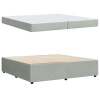 Bedframe met matras met matras Lichtgrijs 200 x 200 cm Fluweel - thumbnail