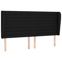Boxspring met matras stof zwart 160x200 cm - thumbnail