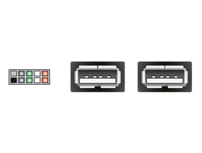 Delock 83292 USB-kabel USB 2.0 Shrouded header 8-polig, USB-A bus 0.20 m Zwart UL gecertificeerd