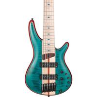 Ibanez SR1426B Premium Caribbean Green Low Gloss 6-snarige elektrische basgitaar met gigbag - thumbnail