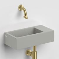 Clou Flush 3 Fontein Zonder Kraangat Mat Grijs Keramiek 36 cm - thumbnail