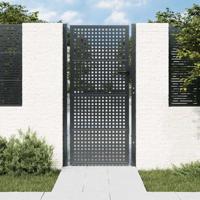 VidaXL Tuinpoort antraciet 100x175 cm staal - thumbnail