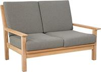 Loungebank teak incl. kussens 124cm - thumbnail