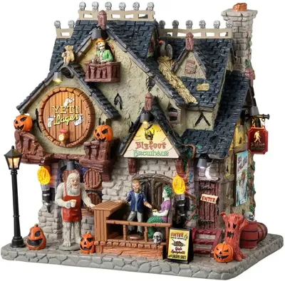 Lemax bigfoot brewhaus verlicht huisje Spooky Town 2024