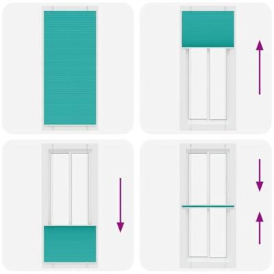 Pliss rolgordijn 90x200 cm stofbreedte 89,4 cm petrol groen Pliss rolgordijn 90x200 cm stofbreedte 89,4 cm petrol groen