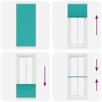 Pliss rolgordijn 90x200 cm stofbreedte 89,4 cm petrol groen - thumbnail