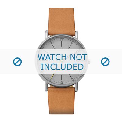 Horlogeband Skagen SKW6373 Leder Cognac 20mm