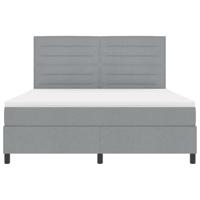 Boxspringbed met matras Lichtgrijs 180 x 200 cm Stof - thumbnail