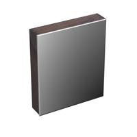 Spiegelkast Forzalaqua Uni 59.5x68.5x12.5 Cm 1 Deur Links Tweezijdig Spiegel Eiken Charcoal - thumbnail