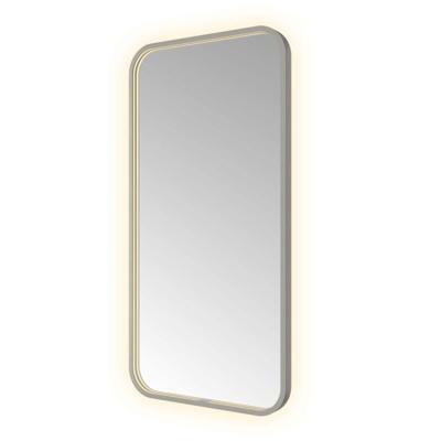 Spiegel Hotbath &MORE 100x50 cm LED-Verlichting Spiegelverwarming Rechthoek Geborsteld Gunmetal Spiegel Hotbath &MORE 100x50 cm LED-Verlichting Spiegelverwarming Rechthoek Geborsteld Gunmetal