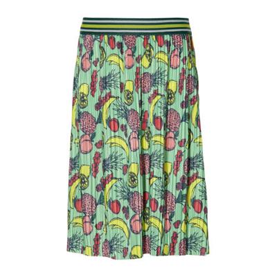 Quapi Girls plissé rok Femi met all over print groen/multicolor