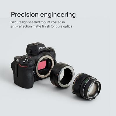 Urth Lens Mount Adapter: Compatible with Olympus OM Lens to Nikon Z Camera Body Urth Lens Mount Adapter: Compatible with Olympus OM Lens to Nikon Z Camera Body