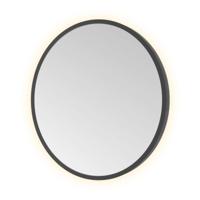 Spiegel Hotbath &MORE 40x40 cm LED-Verlichting Rond Geborsteld Zwart PVD - thumbnail