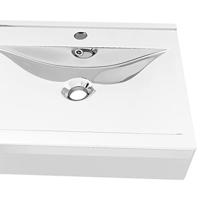 VidaXL Wastafel met overloop 60x46x16 cm keramiek zilverkleurig - thumbnail