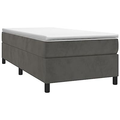 Boxspring bed 80x200 cm fluweel donkergrijs