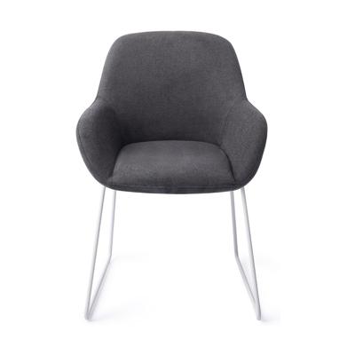 Jesper Home Eetkamerstoel 'Kushi' Slide White, kleur Black-Out