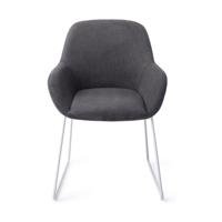 Jesper Home Eetkamerstoel 'Kushi' Slide White, kleur Black-Out - thumbnail