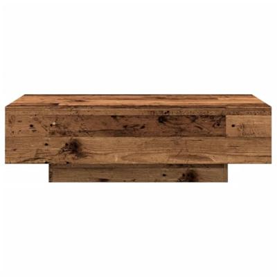 Salontafel 100x49,5x31 cm bewerkt hout oud houtkleurig Salontafel 100x49,5x31 cm bewerkt hout oud houtkleurig