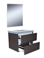 Badkamermeubelset Wiesbaden Vision 60x46 Grey Oak (2 laden) - thumbnail