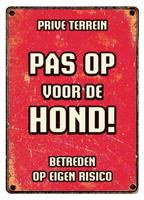 PLENTY GIFTS WAAKBORD BLIK PAS OP VOOR DE HOND 15X21 CM - thumbnail