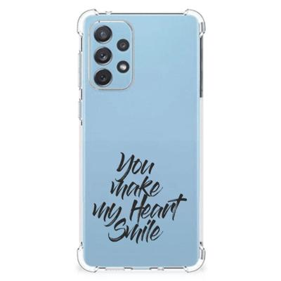 Samsung Galaxy A73 Telefoonhoesje met tekst Heart Smile Samsung Galaxy A73 Telefoonhoesje met tekst Heart Smile