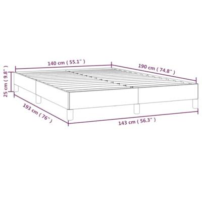 Bedframe zonder matras stof lichtgrijs 140x190 cm