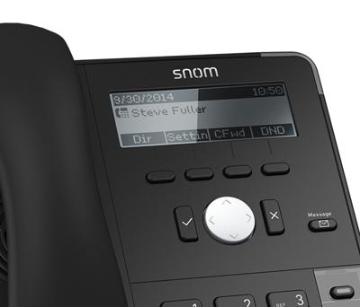 Snom D712 IP-telefoon, SIP bureautelefoon (vier-lijn B / W-scherm met achtergrondverlichting, 5 programmeerbare functietoetsen met LED's), zwart, 00004353