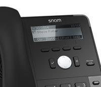 Snom D712 IP-telefoon, SIP bureautelefoon (vier-lijn B / W-scherm met achtergrondverlichting, 5 programmeerbare functietoetsen met LED's), zwart, 00004353 - thumbnail
