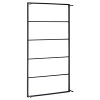 VidaXL Handdoekenrek 60x10x116 cm staal zwart - thumbnail