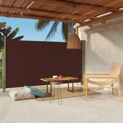Tuinscherm uittrekbaar 170x300 cm bruin Tuinscherm uittrekbaar 170x300 cm bruin