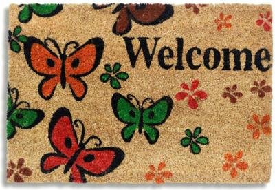 Deurmat Welcome vlinders Ruco Print Hamat - Hamat Deurmat Welcome vlinders Ruco Print Hamat - Hamat