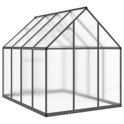 Tuinkas met basisframe 224x169x195 cm aluminium antracietkleur - thumbnail