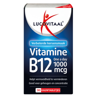 Lucovitaal Vitamine B12 1000mcg Kersensmaak 30Tabletten - thumbnail