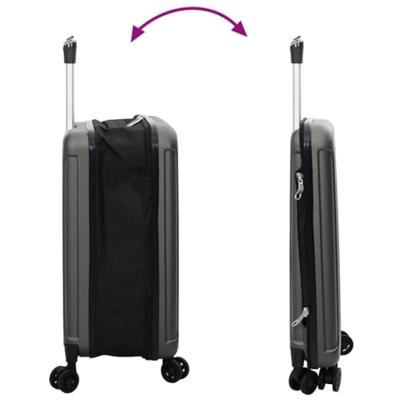 VidaXL Koffer met slot donkergrijs 34 x 23 x 55.5 cm abs kunststof VidaXL Koffer met slot donkergrijs 34 x 23 x 55.5 cm abs kunststof