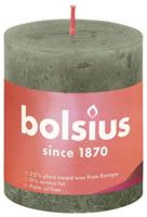 Bolsius rustiek stompkaars 80/68 olijf - thumbnail