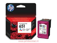 HP 651 (C2P11AE) cartridge kleur (origineel) - thumbnail