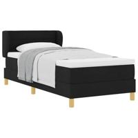 Boxspringbed met matras stof zwart 90x200 cm - thumbnail