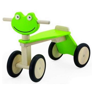 Pintoy houten loopfiets kikker met 4 wielen groen Pintoy houten loopfiets kikker met 4 wielen groen