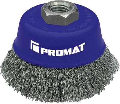 Promat/Tecwerk Potborstel | d. 60 mm draaddikte 0,3 mm | RVS | 12500 min-¹ - 4000841161